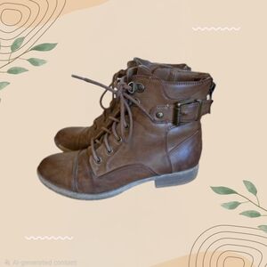 G by Guess Tan Combat Boots
